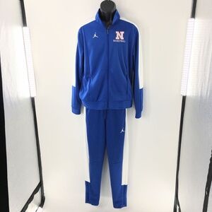 Jordan Jumpman Men Training Suit CN5342-49 Full Zip Blue White N Basketball Sz M